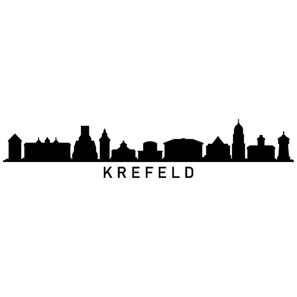 Krefeld horizon Aan wit achtergrond vector