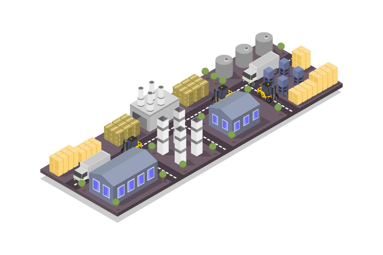 geïllustreerd isometrische industrie vector