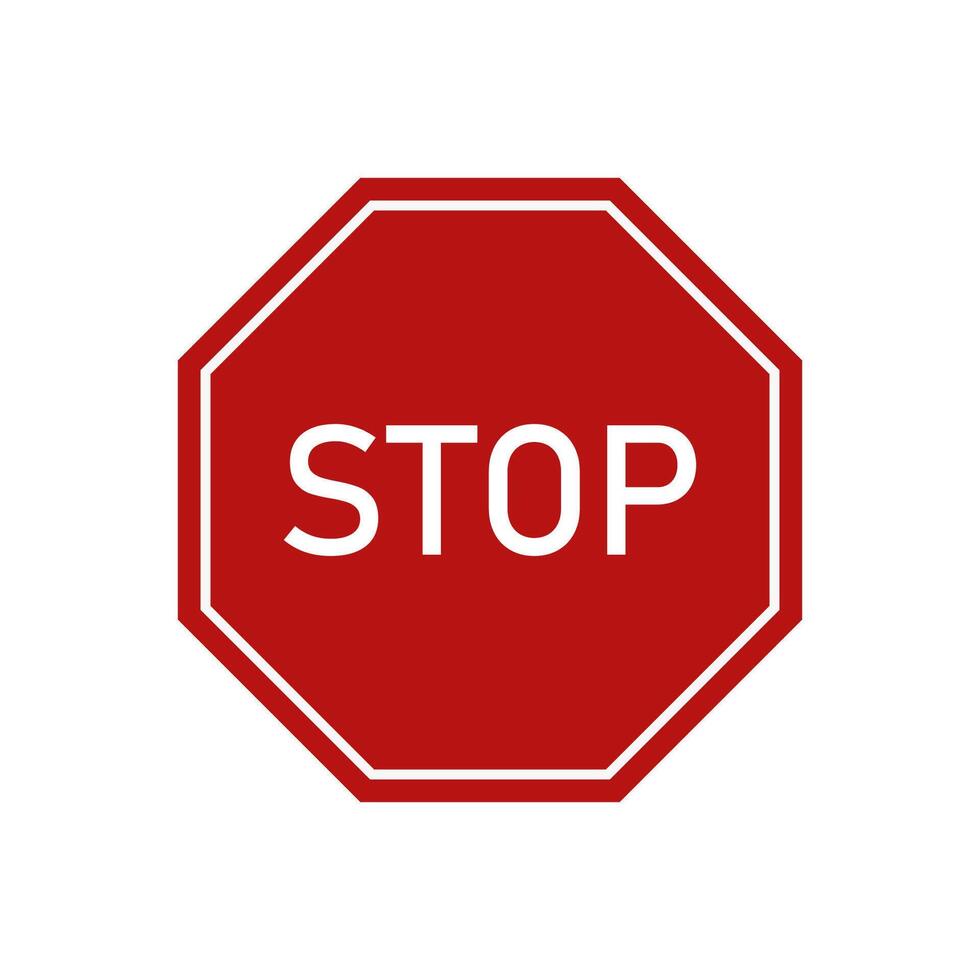 stopbord geïllustreerd op witte achtergrond vector