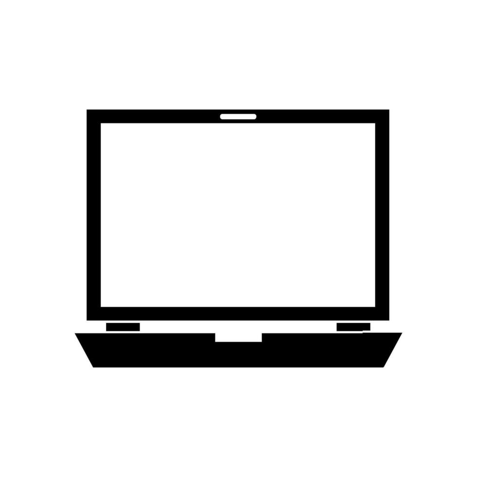 laptop geïllustreerd op witte achtergrond vector