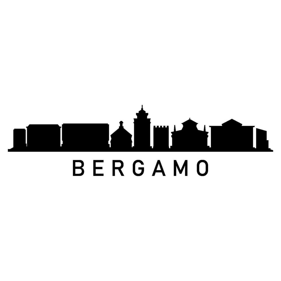 geïllustreerd Bergamo horizon vector