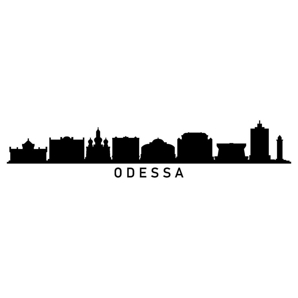 Odessa horizon geïllustreerd Aan wit achtergrond vector