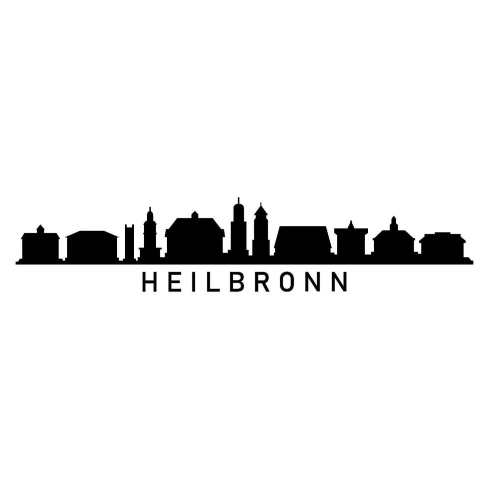 heilbronn horizon geïllustreerd Aan wit achtergrond vector