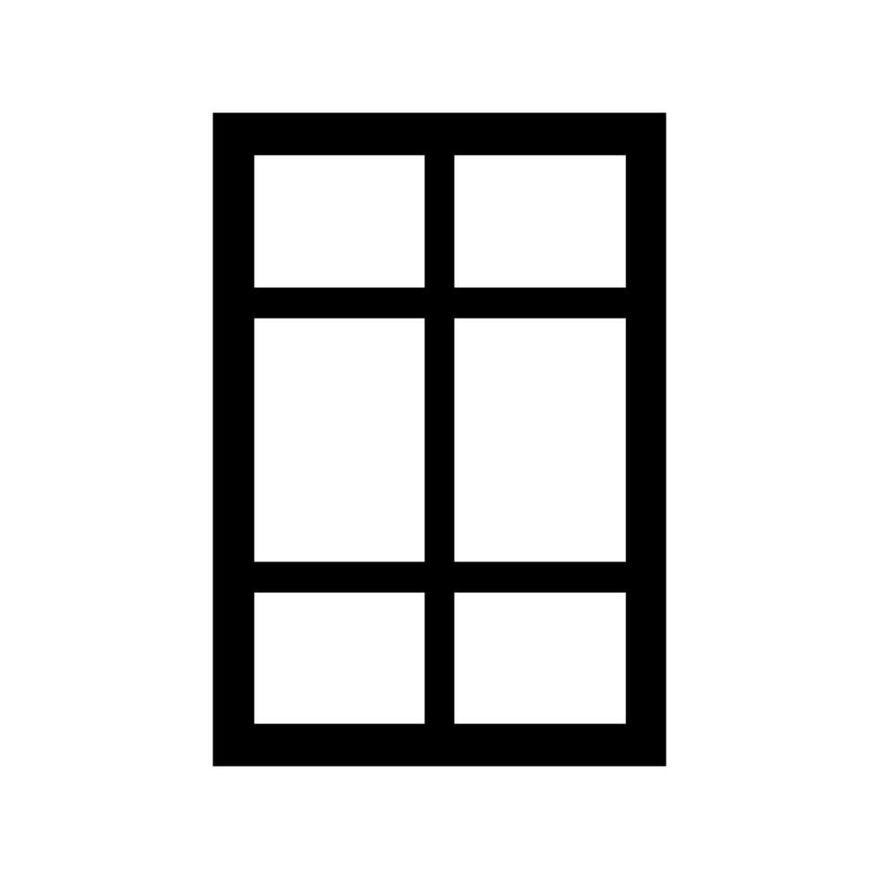 venster geïllustreerd op witte achtergrond vector