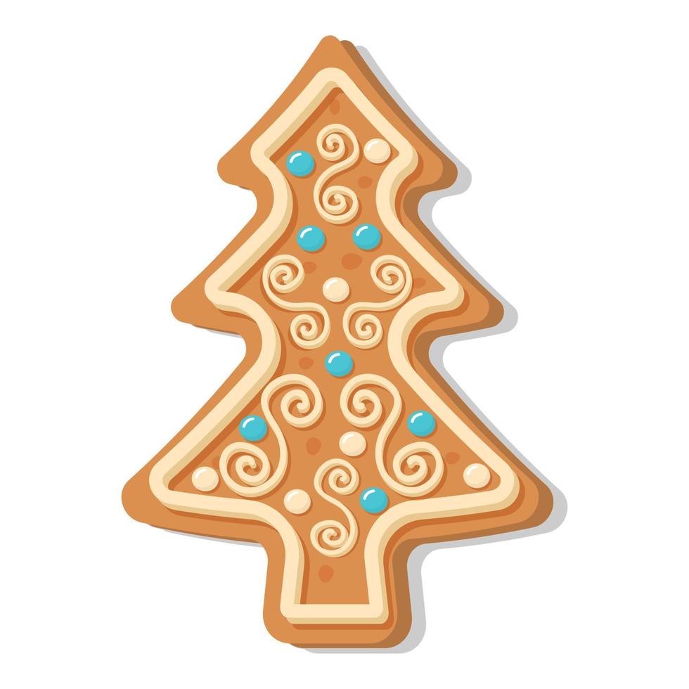 peperkoek kerstboom. vector