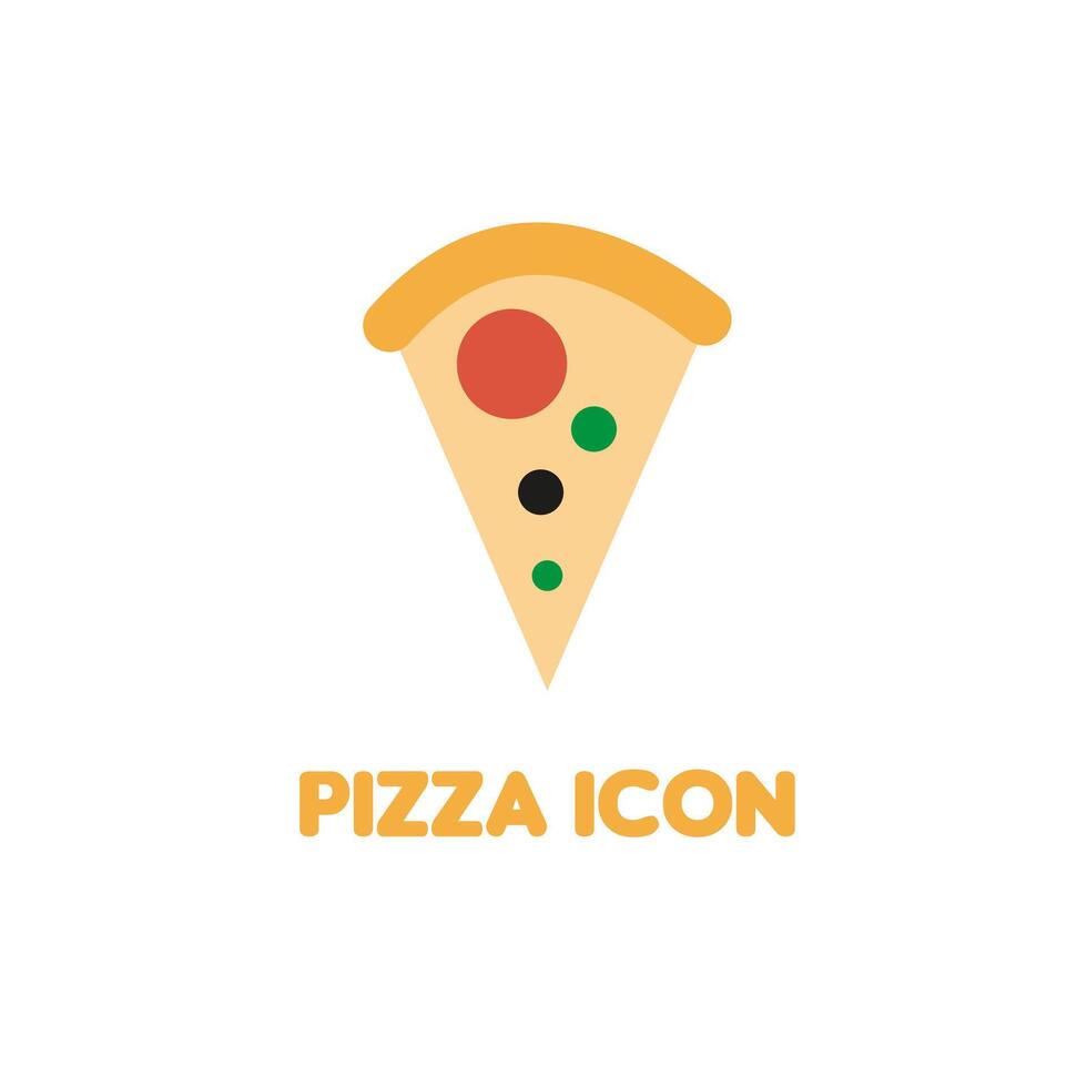 pizza icoon gemakkelijk logo vector voedsel teken