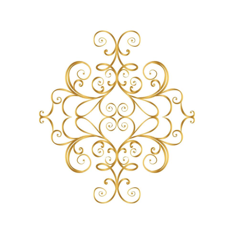 gouden barok floreren elementen vector