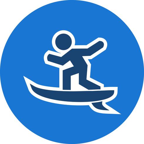 Surf pictogram vectorillustratie vector