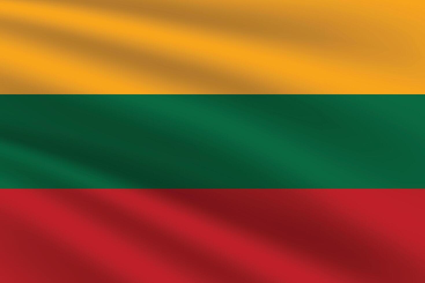 Litouwen vlag vector illustratie. Litouwen nationaal vlag. golvend Litouwen vlag.