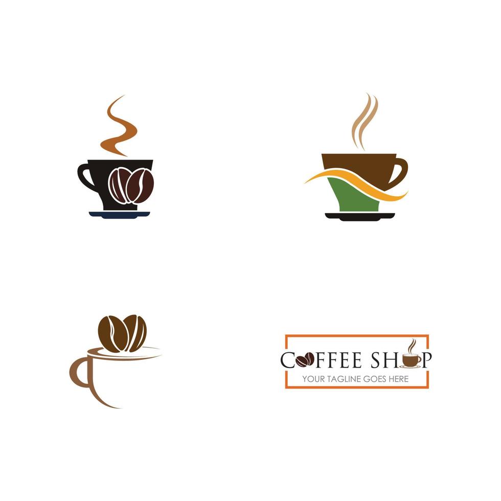 coffeeshop logo pictogram sjabloon ontwerp vectorillustratie vector