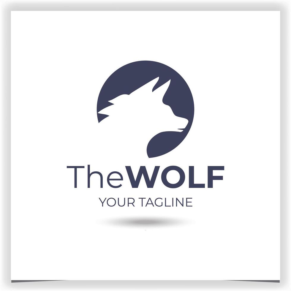 vector wolf logo ontwerp sjabloon