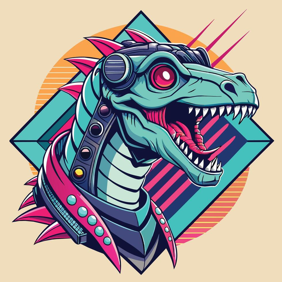 tekenfilm dinosaurus. vector illustratie voor t-shirt afdrukken.