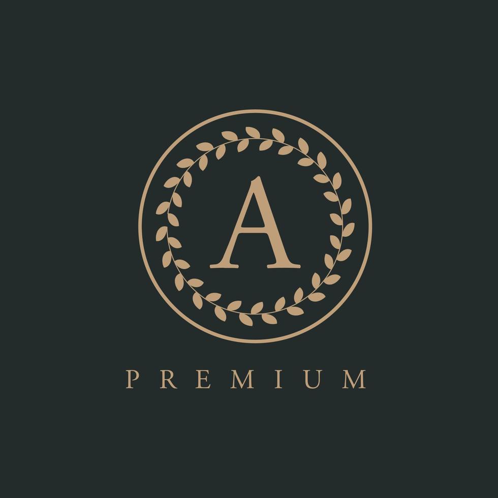high-end luxe logo letters, letter a logo initialen. moderne, eenvoudige en unieke logosjabloon, geschikt voor bloemenwinkels vector