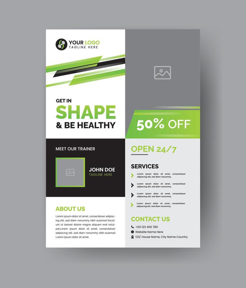 Sportschool klasse folder. abstract training folder indeling. modern ontwerp vormen geschikt voor sport, fitheid, atletisch banier, poster, advertentie, Promotie, presentatie, boek omslag, enz. vector