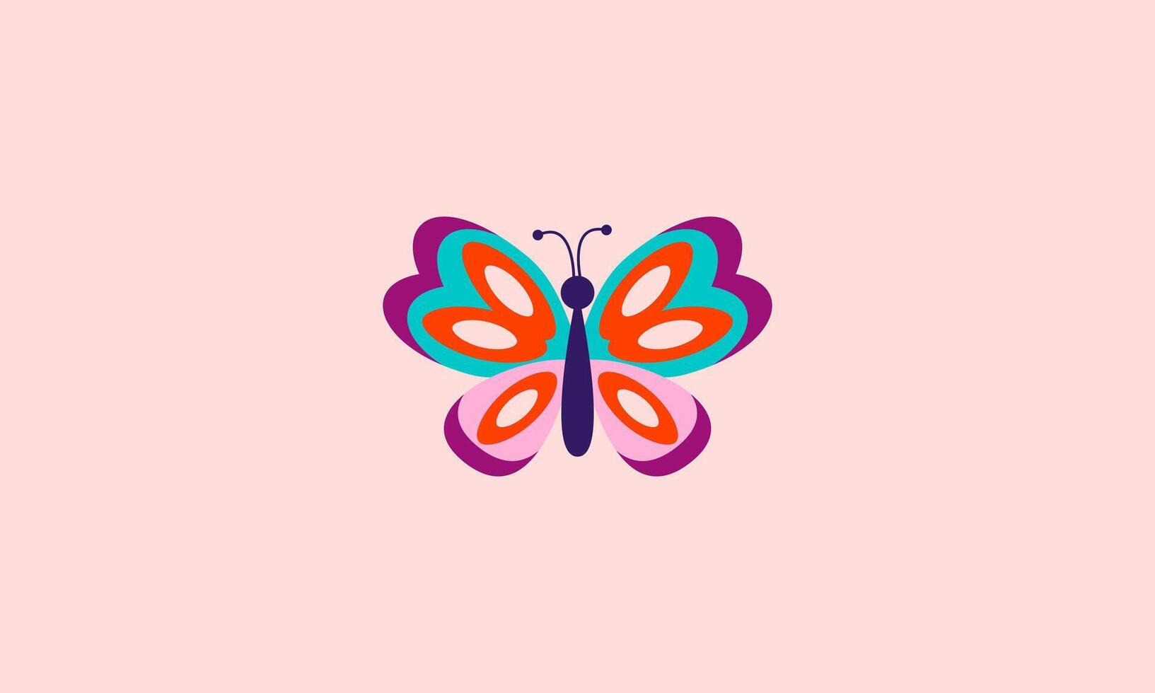 vector illustratie van vlinder schoonheid vlak ontwerp