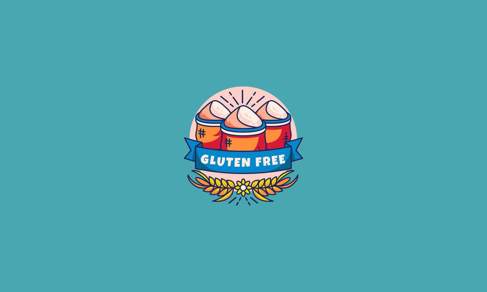 gluten vrij etiket vector vlak ontwerp