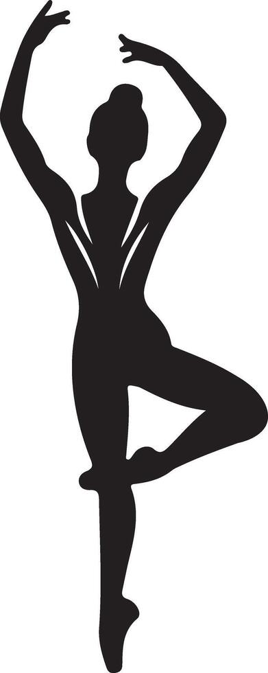 minimaal ballerina vector icoon in vlak stijl zwart kleur silhouet, wit achtergrond 49