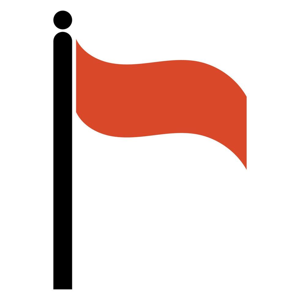 mijlpaal vlag icoon, symbool van bereiken geestelijkheid mijlpaal punt top vector