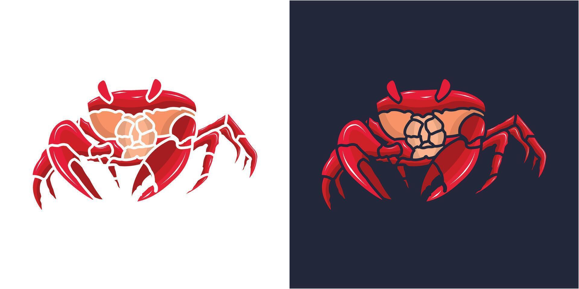 krab vector sjabloon illustratie ontwerp