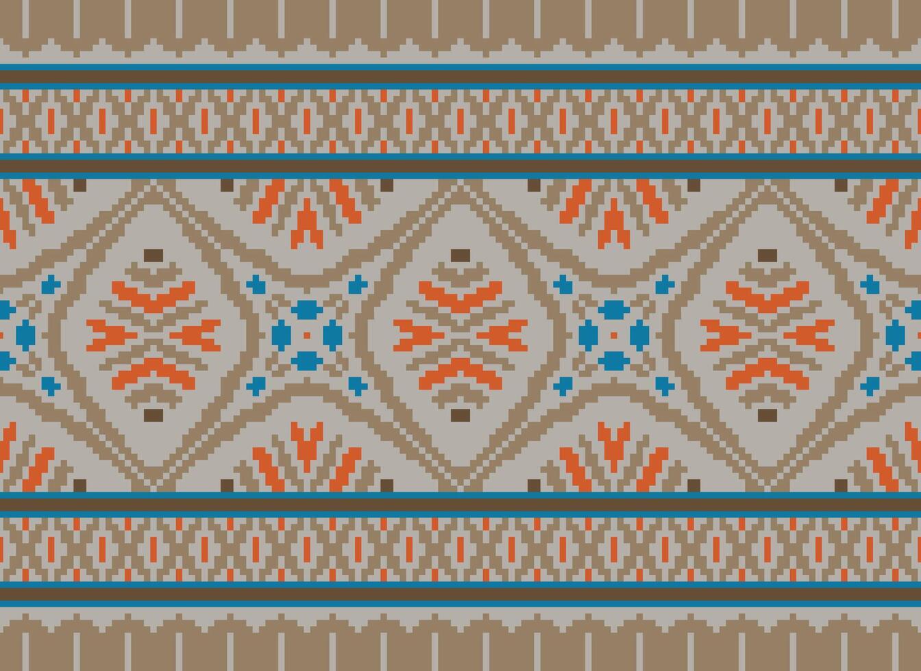 natuur jaargangen kruis steek traditioneel etnisch patroon paisley bloem ikat achtergrond abstract aztec Afrikaanse Indonesisch Indisch naadloos patroon voor kleding stof afdrukken kleding jurk tapijt gordijnen en sarong vector