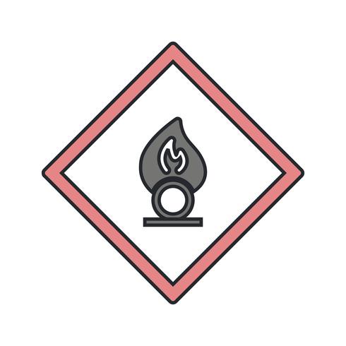 Vector Oxiderende agent Road Sign-pictogram