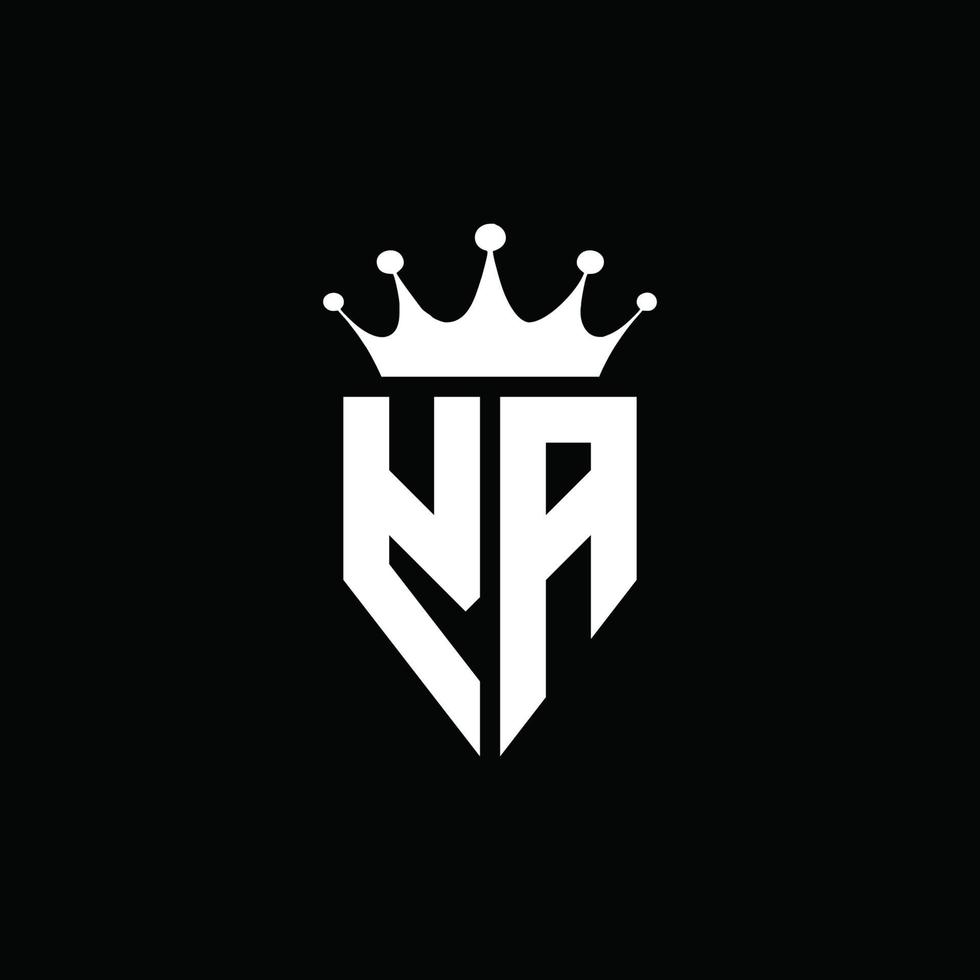 ya logo monogram embleem stijl met kroonvorm ontwerpsjabloon vector