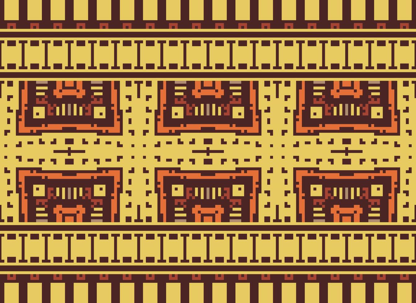 natuur jaargangen kruis steek traditioneel etnisch patroon paisley bloem ikat achtergrond abstract aztec Afrikaanse Indonesisch Indisch naadloos patroon voor kleding stof afdrukken kleding jurk tapijt gordijnen en sarong vector