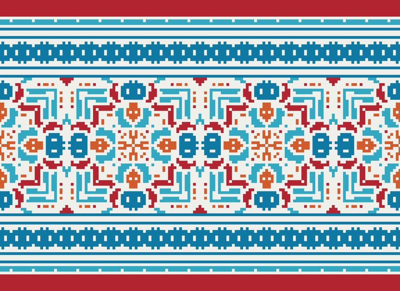 natuur jaargangen kruis steek traditioneel etnisch patroon paisley bloem ikat achtergrond abstract aztec Afrikaanse Indonesisch Indisch naadloos patroon voor kleding stof afdrukken kleding jurk tapijt gordijnen en sarong vector