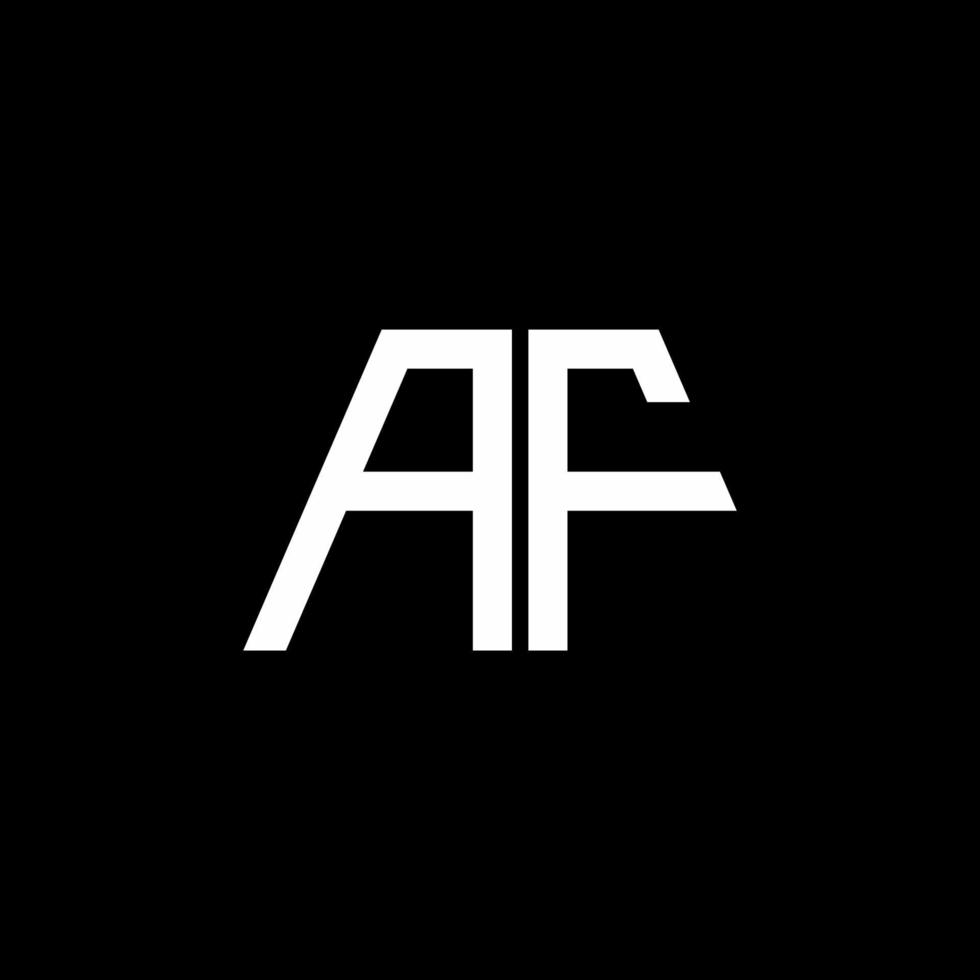 af logo abstract monogram geïsoleerd op zwarte achtergrond vector