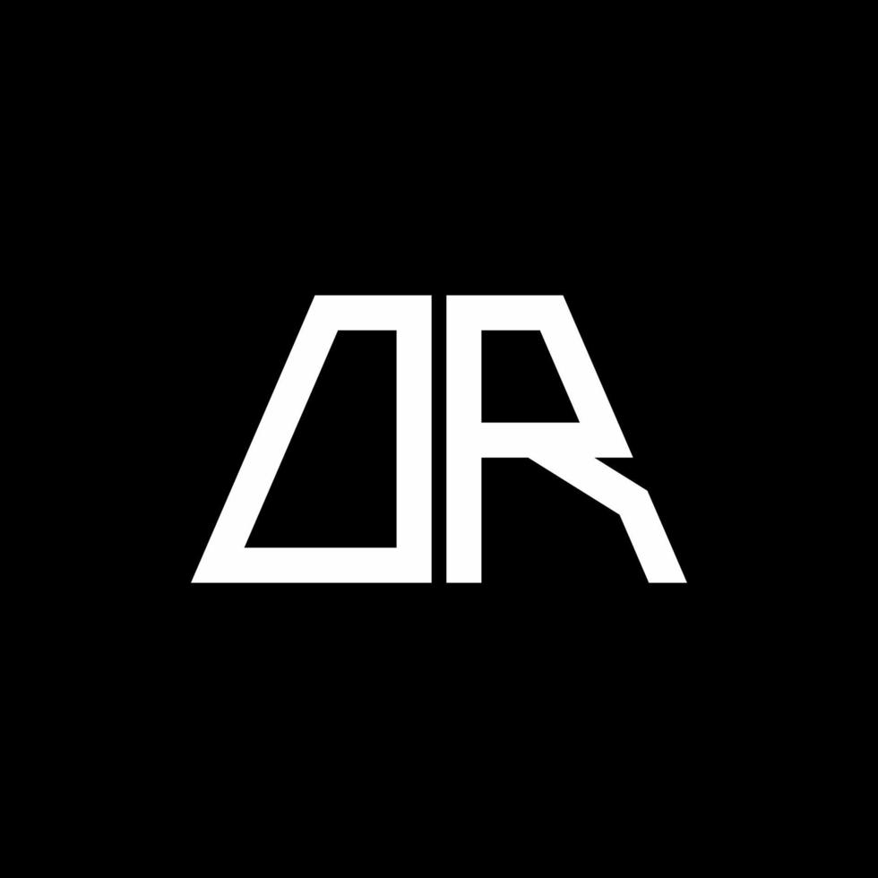 dr logo abstract monogram geïsoleerd op zwarte achtergrond vector