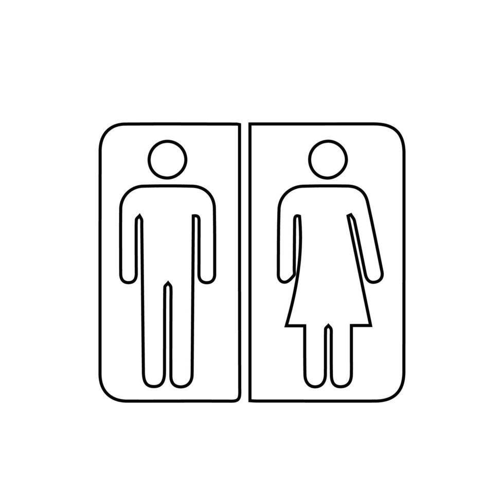 meisjes en jongens toilet teken. mannen en Dames toilet icoon. toilet icoon teken symbool. vector illustratie.