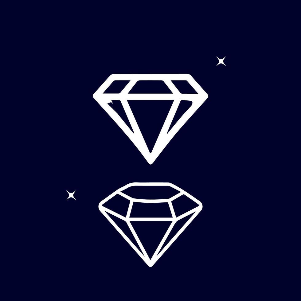 diamant in een vlak stijl. abstract zwart diamant icoon. vector icoon logo vrij