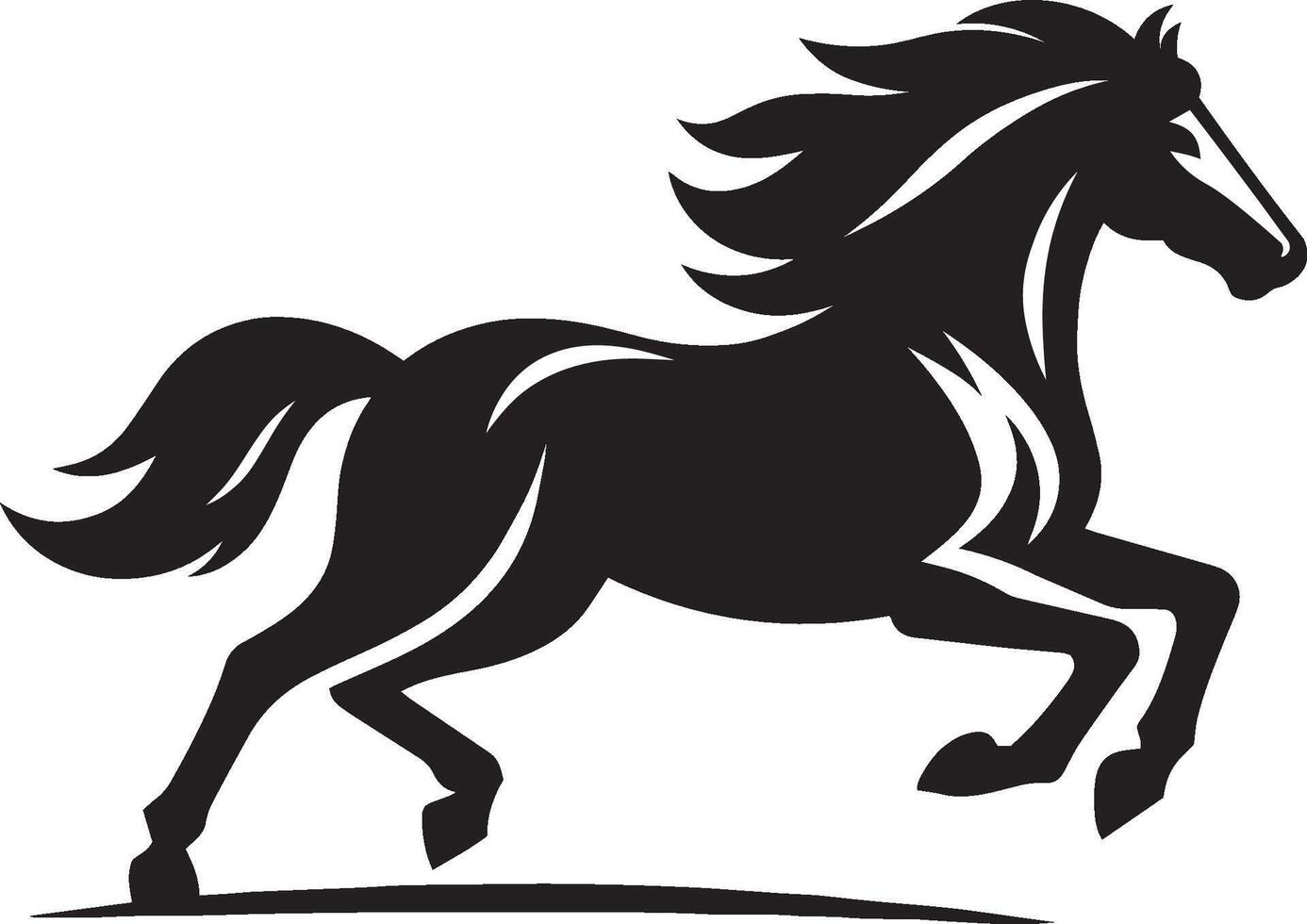 paard rennen vector logo kunst