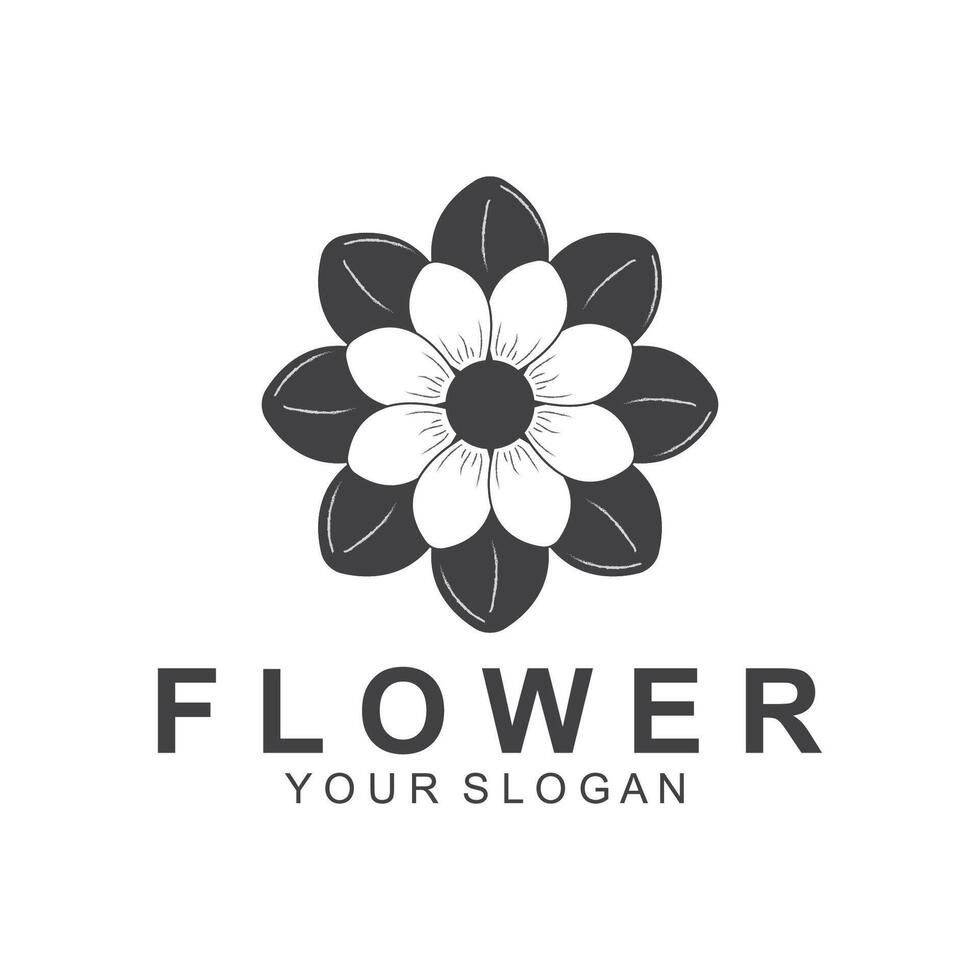 gemakkelijk bloem logo natuur logo abstract ontwerp vector