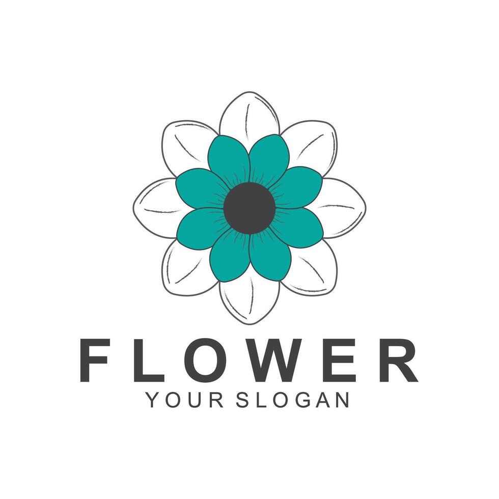 gemakkelijk bloem logo natuur logo abstract ontwerp vector