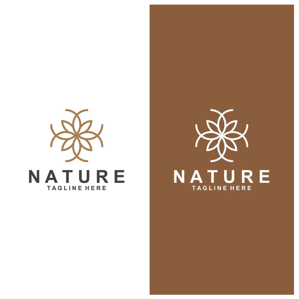 gemakkelijk bloem logo natuur logo abstract ontwerp vector