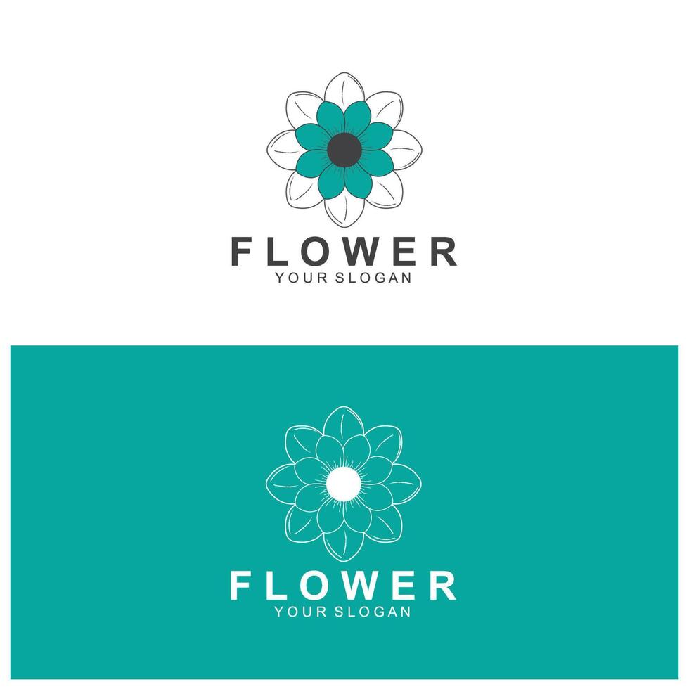 gemakkelijk bloem logo natuur logo abstract ontwerp vector