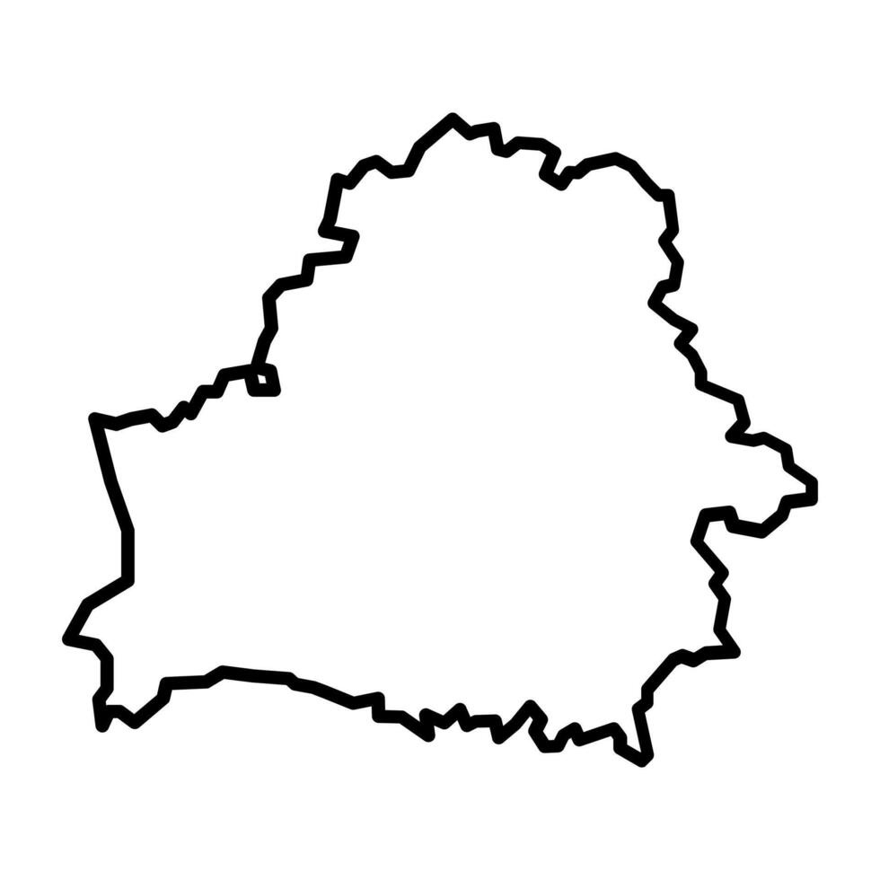 zwart vector Wit-Rusland schets kaart geïsoleerd Aan wit achtergrond