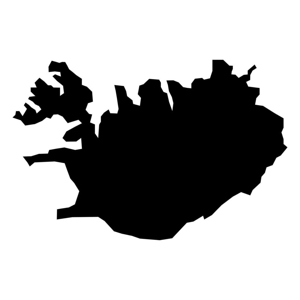 zwart vector IJsland geïsoleerd Aan wit achtergrond