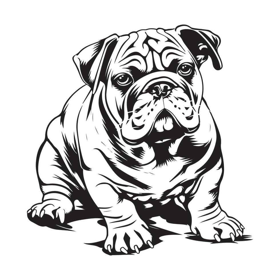 bulldog vector kunst, pictogrammen, en grafiek