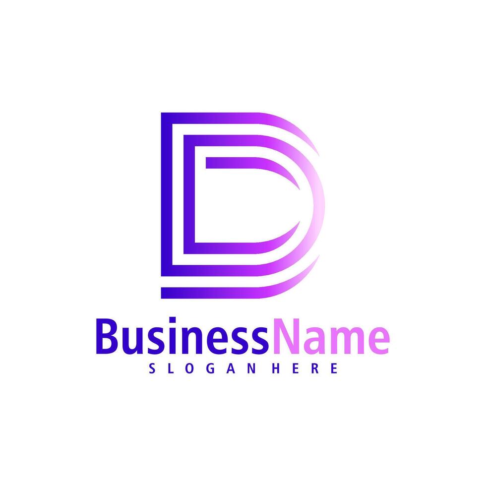 brief d logo ontwerp vector. creatief eerste d logo concepten sjabloon vector