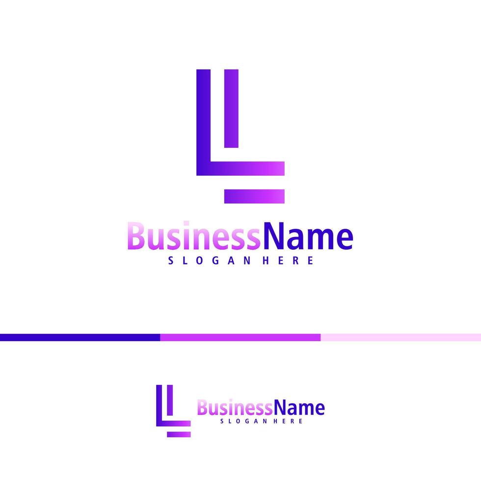 brief l logo ontwerp vector. creatief eerste l logo concepten sjabloon vector