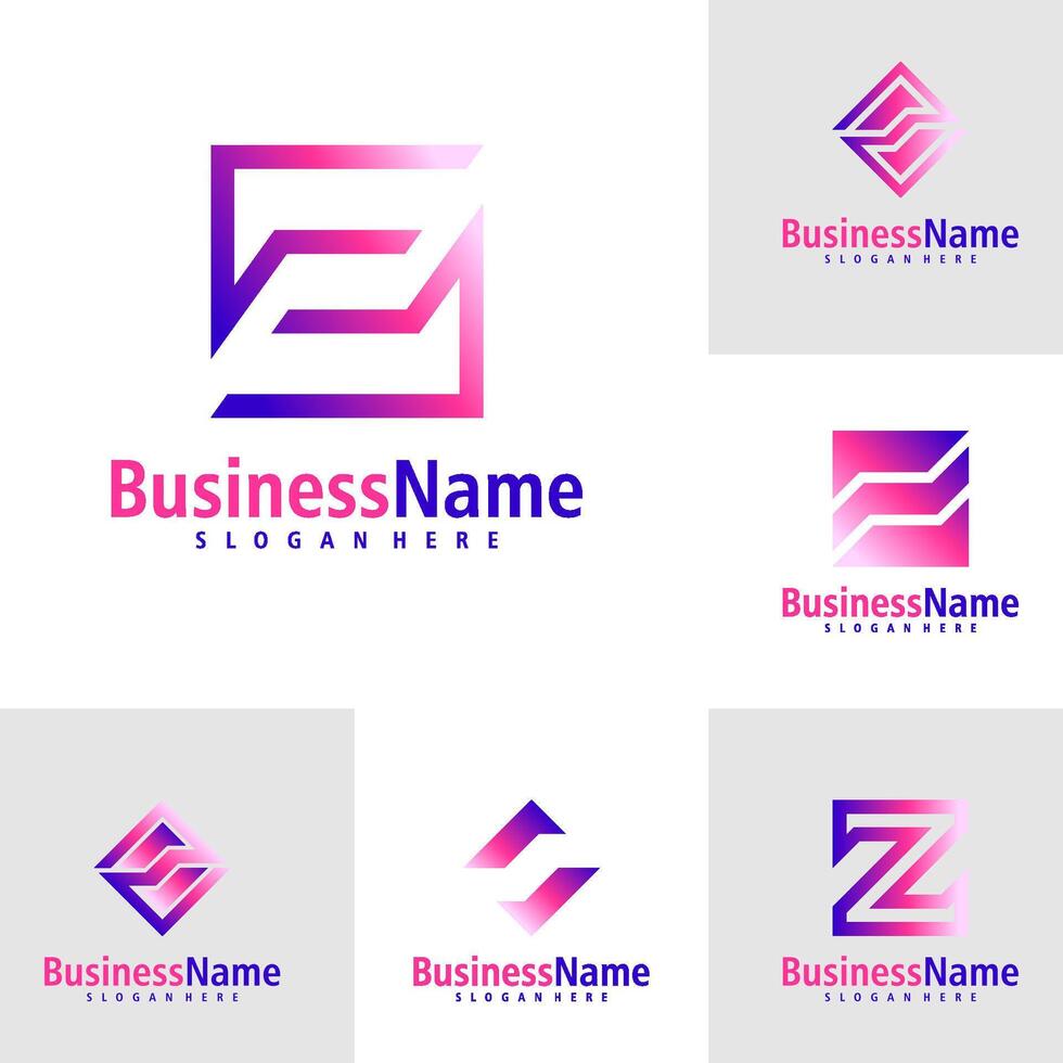 reeks van brief z logo ontwerp vector. creatief eerste z logo concepten sjabloon vector