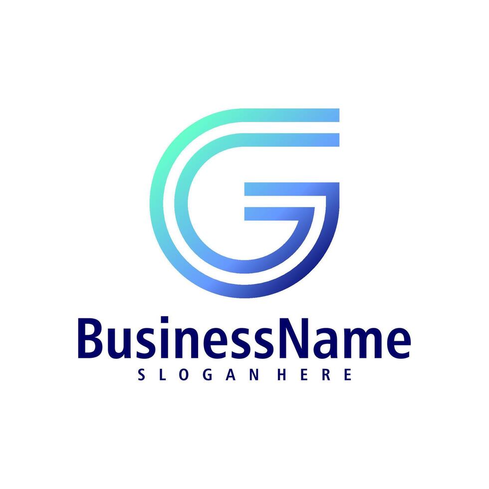 brief g logo ontwerp vector. creatief eerste g logo concepten sjabloon vector