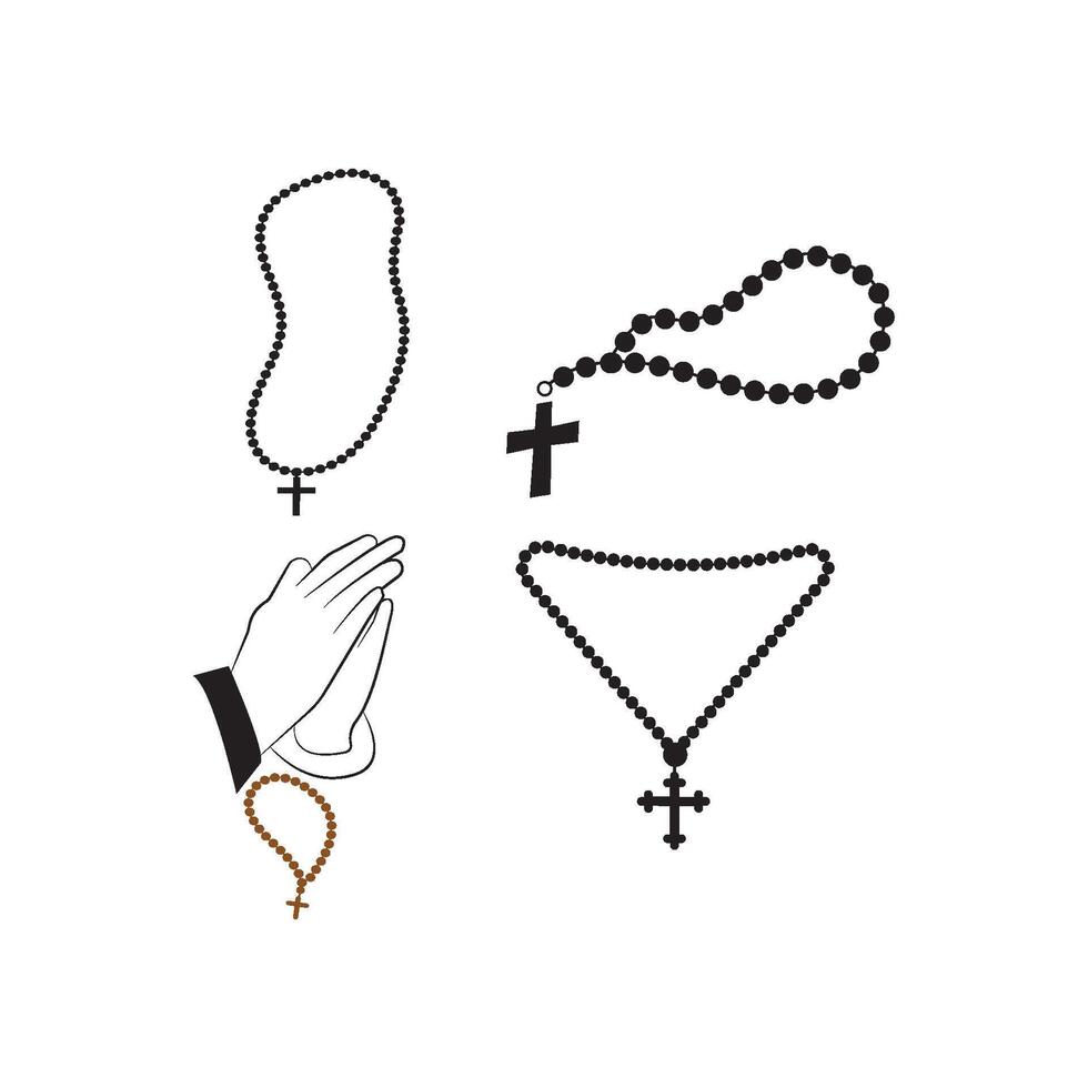 gebed kralen logo vector