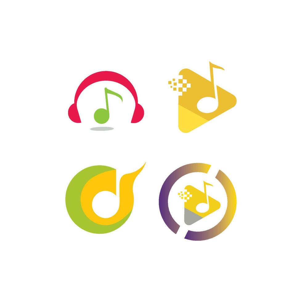 muziek logo vector