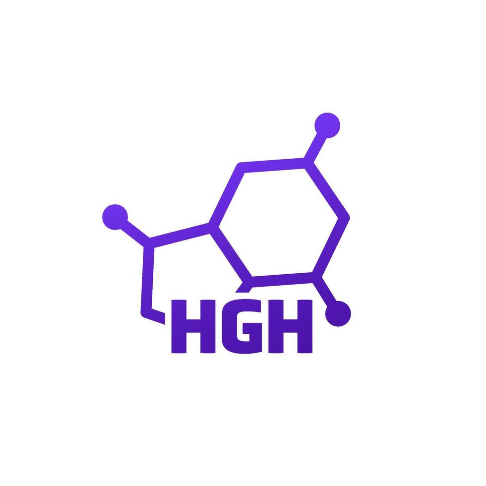 hgh icoon, menselijk groei hormoon vector