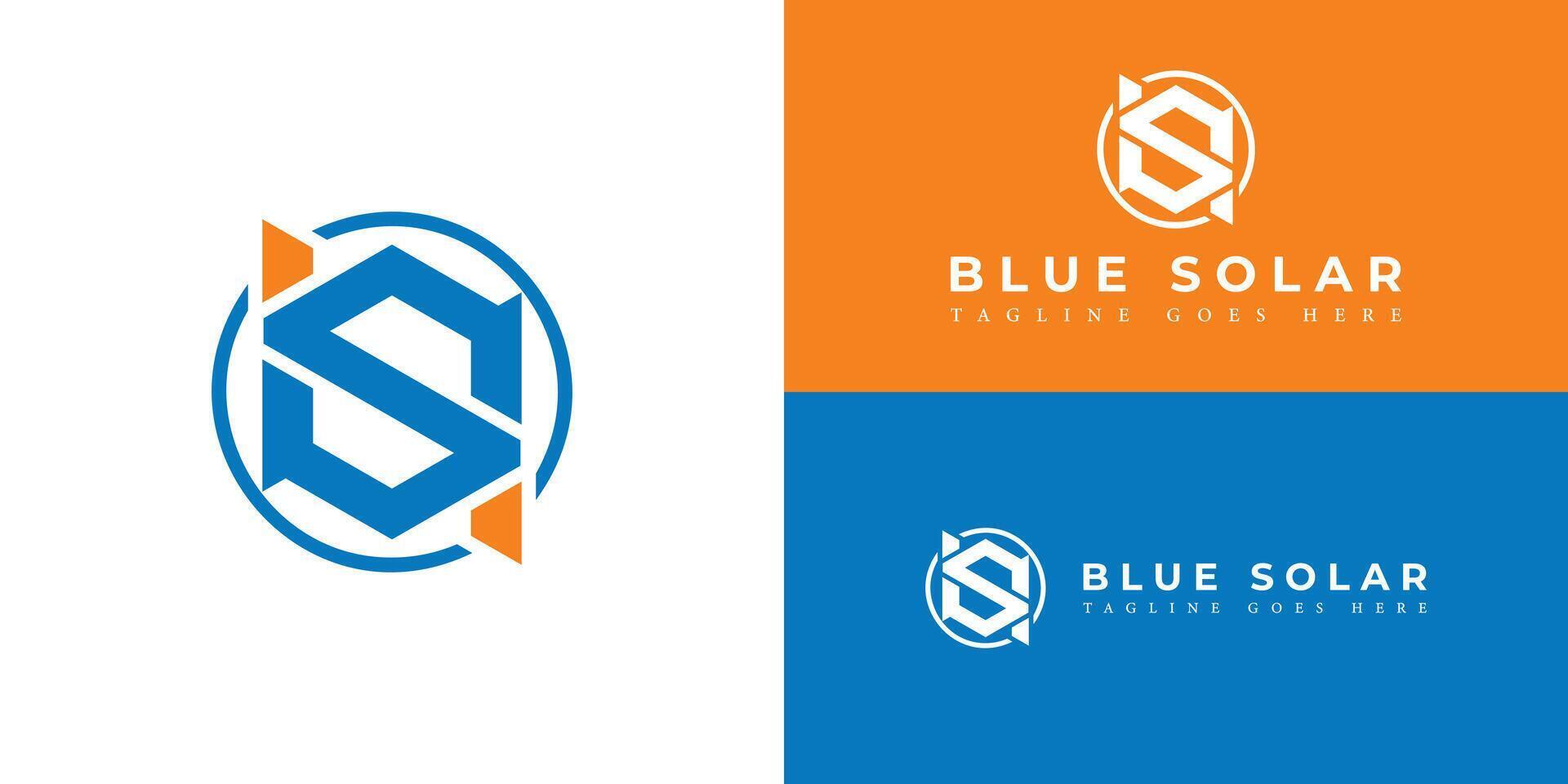 abstract eerste brief bs of sb logo in blauw en oranje kleur geïsoleerd Aan meerdere achtergrond kleuren. de logo is geschikt voor woon- zonne- bedrijf bedrijf icoon logo ontwerp inspiratie sjabloon vector