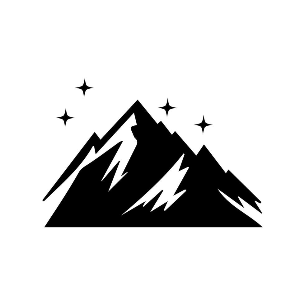 montain schets afbeeldingen. vector illustratie en logo