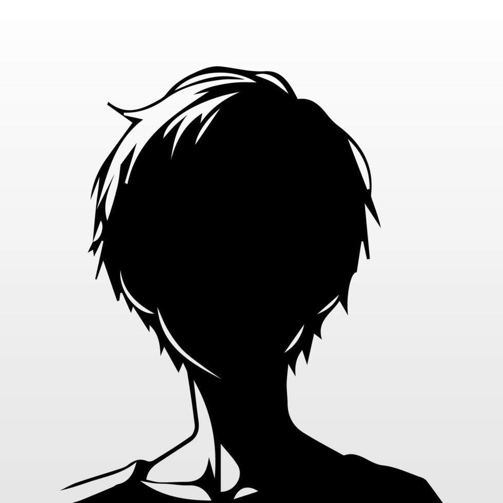 jong Mens anime stijl karakter vector illustratie ontwerp. manga anime jongen zwart haar- gezichten tekenfilm . gezicht jong Mens anime stijl karakter vector illustratie ontwerp. jongen anime mannetje manga tekenfilm